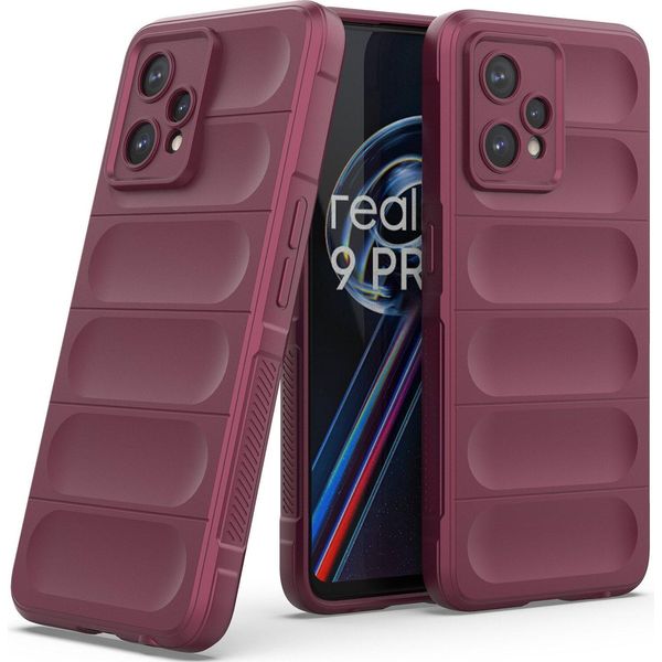 Oppo Realme 9 Pro+ Custodia, Custodia Protettiva In Silicone Tpu Morbido Antiurto Per Oppo Realme 9 Pro+ Borgogna-image