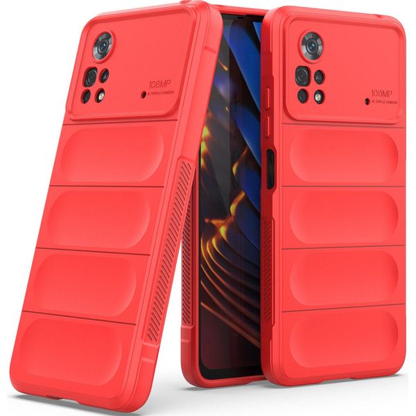 Xiaomi Poco X4 Pro 5G Custodia, Custodia Protettiva In Silicone Tpu Morbido Antiurto Per Xiaomi Poco X4 Pro 5G Rosso-image