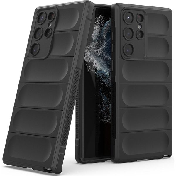 Custodia Per Samsung Galaxy S23 Ultra Soft Tpu Silicone Antiurto Protettivo Nero-image