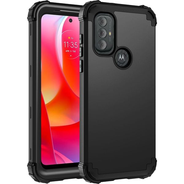Custodia Per Motorola Moto G Power (2022) Custodia Ibrida 3In1 In Pc E Tpu Antiurto, Resistente, Nera-image