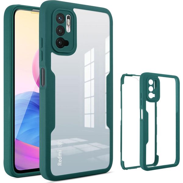 Xiaomi Poco M3 Pro 5G Case, Protezione Completa A 360° Con Protezione Del Display Integrata Per Xiaomi Poco M3 Pro 5G Verde-image
