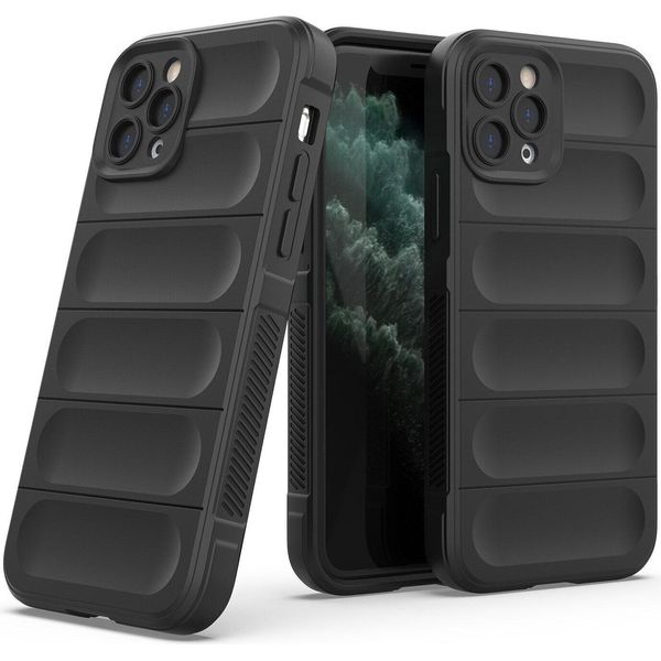 Custodia Iphone 11 Pro Max, Custodia Protettiva In Silicone Tpu Morbido Antiurto Per Iphone 11 Pro Max Nero-image