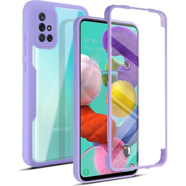 Samsung Galaxy A51 4G Custodia, Protezione Completa A 360° Con Protezione Del Display Integrata Per Samsung A51 4G Viola-image