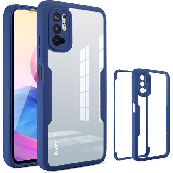 Xiaomi Poco M3 Pro 5G Case, Protezione Completa A 360° Con Protezione Del Display Integrata Per Xiaomi Poco M3 Pro 5G Blu-image