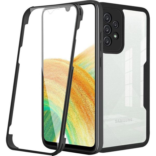 Samsung Galaxy A33 5G Custodia Protettiva, Built-In Screen Protector 360 Gradi Protezione Completa Custodia Del Telefono Cellulare Per Samsung A33 5G Nero-image