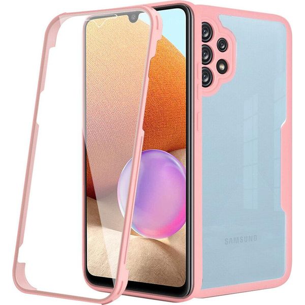 Custodia Samsung Galaxy A32 4G, Protezione Completa A 360° Con Protezione Del Display Incorporata Per Samsung A32 4G Rosa-image