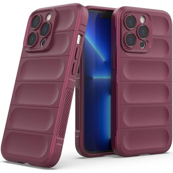 Custodia Iphone 13 Pro Max, Custodia Protettiva In Silicone Tpu Morbido Antiurto Per Iphone 13 Pro Max Borgogna-image