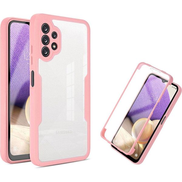 Custodia Samsung Galaxy A32 5G, Protezione Completa A 360° Con Protezione Del Display Integrata Per Samsung A32 5G Rosa-image