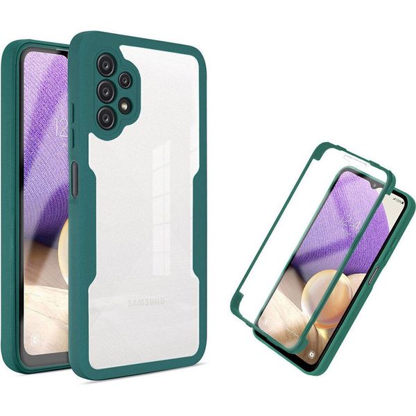 Custodia Samsung Galaxy A32 5G, Protezione Completa A 360° Con Protezione Del Display Integrata Per Samsung A32 5G Verde-image