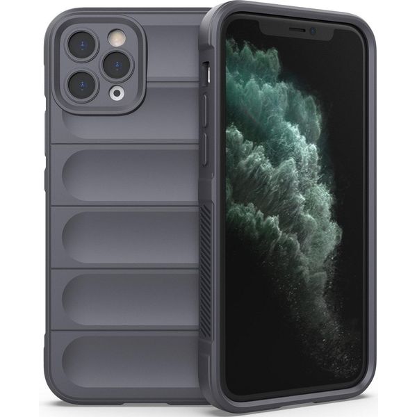 Custodia Iphone 11 Pro, Custodia Protettiva In Silicone Tpu Morbido Antiurto Per Iphone 11 Pro Grigio Scuro-image