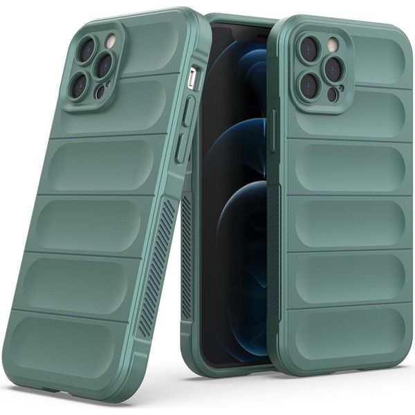 Custodia Iphone 12 Pro Max, Custodia Protettiva Antiscivolo In Silicone Tpu Morbido Per Iphone 12 Pro Max Verde-image