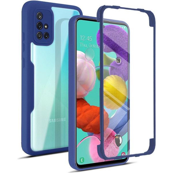 Samsung Galaxy A51 4G Custodia, Protezione Completa A 360° Con Protezione Del Display Incorporata Per Samsung A51 4G Blu-image