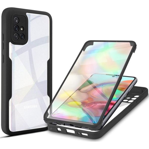 Samsung Galaxy A71 4G Custodia Protettiva, Protezione Dello Schermo Incorporata Custodia Per Cellulare Con Protezione Completa A 360 Gradi Per Samsung A71 4G Nero-image