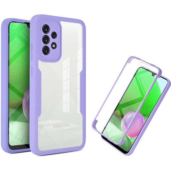 Samsung Galaxy A52 5G/4G Custodia, Protezione Completa A 360° Con Protezione Del Display Integrata Per Samsung A52 5G/4G Viola-image