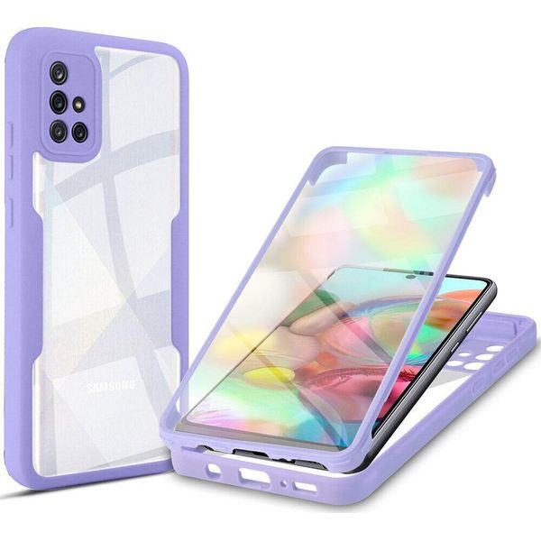 Samsung Galaxy A71 4G Custodia, Protezione Completa A 360° Con Protezione Del Display Integrata Per Samsung A71 4G Viola-image