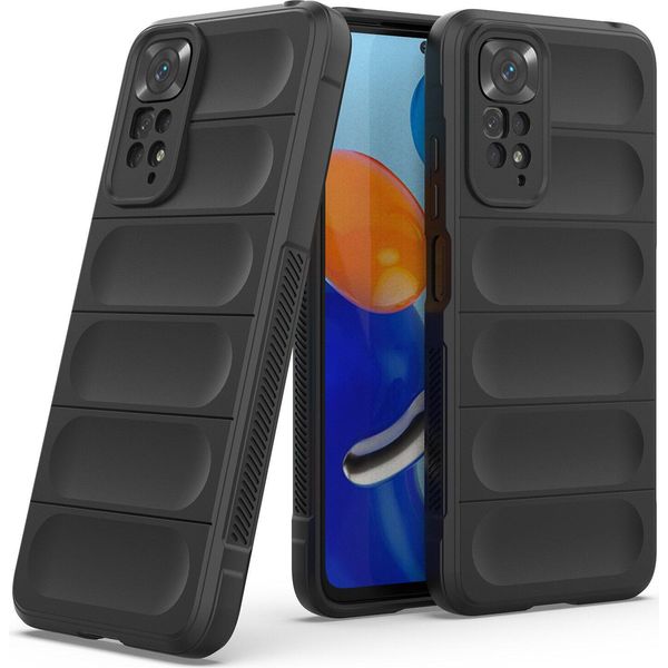 Custodia Redmi Note 11S, Custodia Protettiva In Silicone Tpu Morbido Antiurto Per Xiaomi Redmi Note 11 / Note 11S Nero-image