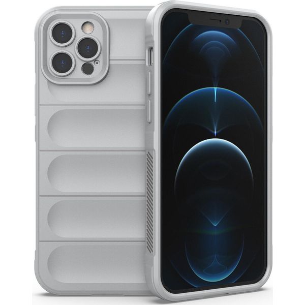 Custodia Iphone 12 Pro Max, Custodia Protettiva In Silicone Tpu Morbido Antiurto Per Iphone 12 Pro Max Grigio-image