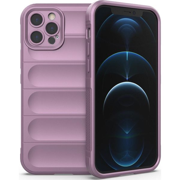 Custodia Iphone 12 Pro Max, Custodia Protettiva In Silicone Tpu Morbido Antiurto Per Iphone 12 Pro Max Viola-image