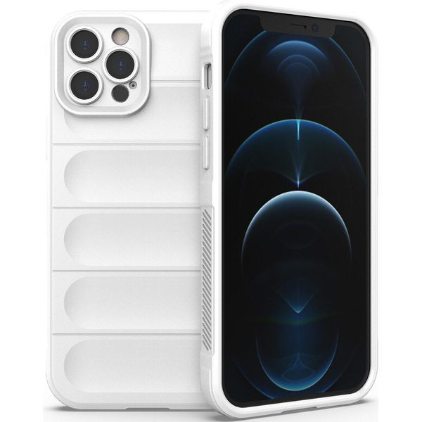 Custodia Iphone 12 Pro Max, Custodia Protettiva In Silicone Tpu Morbido Antiurto Per Iphone 12 Pro Max Bianco-image