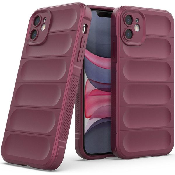 Custodia Iphone 11, Custodia Protettiva Antiurto In Silicone Tpu Morbido Per Iphone 11 Borgogna-image