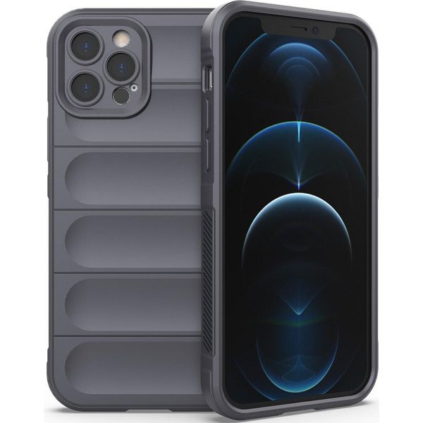 Custodia Iphone 12 Pro Max, Custodia Protettiva Anti-Scivolo In Morbido Silicone Tpu Per Iphone 12 Pro Max Grigio Scuro-image