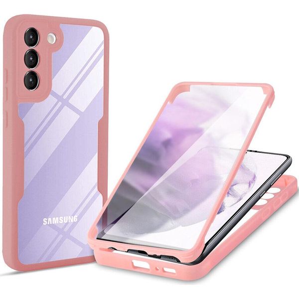 Custodia Samsung Galaxy S21 Fe 5G, Protezione Completa A 360° Con Protezione Del Display Integrata Per Samsung S21 Fe 5G Rosa-image