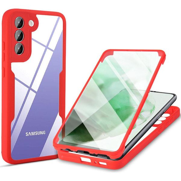 Samsung Galaxy S22+ 5G Custodia Protettiva, Protezione Dello Schermo Incorporata A 360 Gradi Custodia Per Cellulare Con Protezione Completa Per Samsung S22 Plus 5G Rosso-image