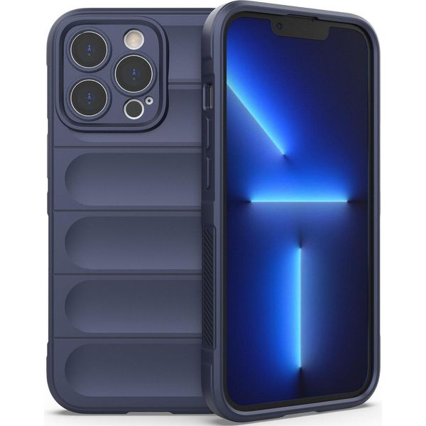 Custodia Iphone 13 Pro Max, Custodia Protettiva Anti-Scivolo In Silicone Tpu Morbido Per Iphone 13 Pro Max Blu Scuro-image