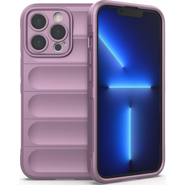 Custodia Iphone 13 Pro Max, Custodia Protettiva Anti-Scivolo In Silicone Tpu Morbido Per Iphone 13 Pro Max Viola-image