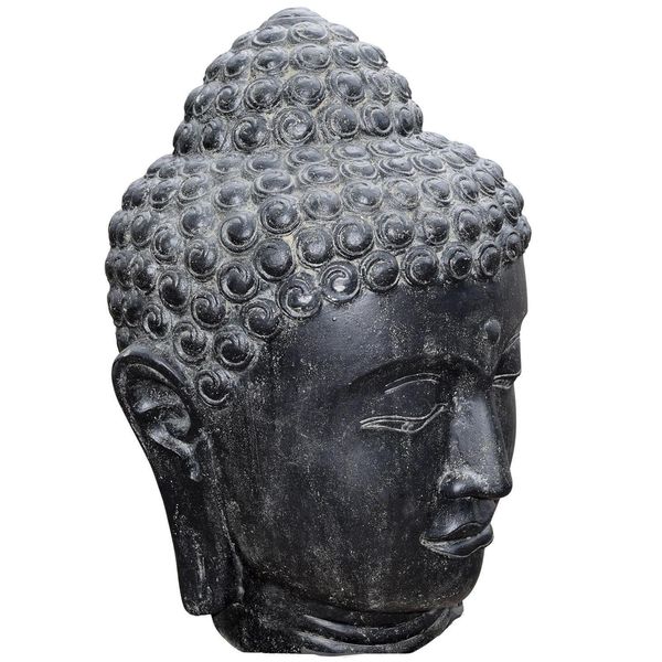 Figura Di Buddha Busto In Pietra Stemia 75 X 80 X 100 Cm-image