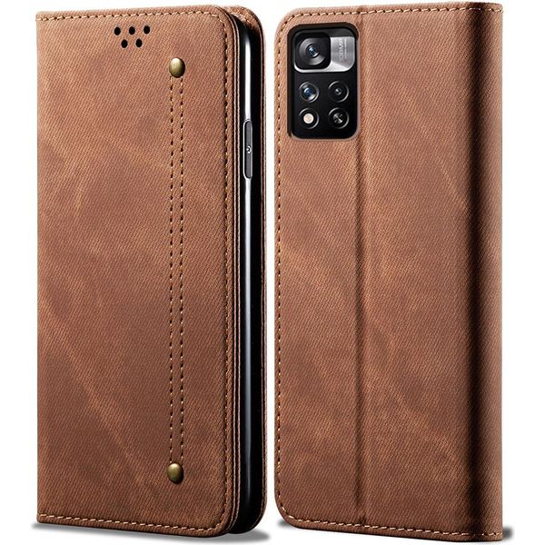 Custodia Redmi Note 11 Pro, Custodia In Pelle A Portafoglio Con Chiusura Magnetica E Supporto Per Xiaomi Redmi Note 11 Pro / Note 11 Pro+ Marrone-image