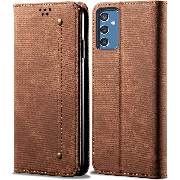 Custodia Galaxy M52 5G, Custodia A Portafoglio In Pelle Con Chiusura Magnetica E Supporto Per Samsung Galaxy M52 5G Marrone-image