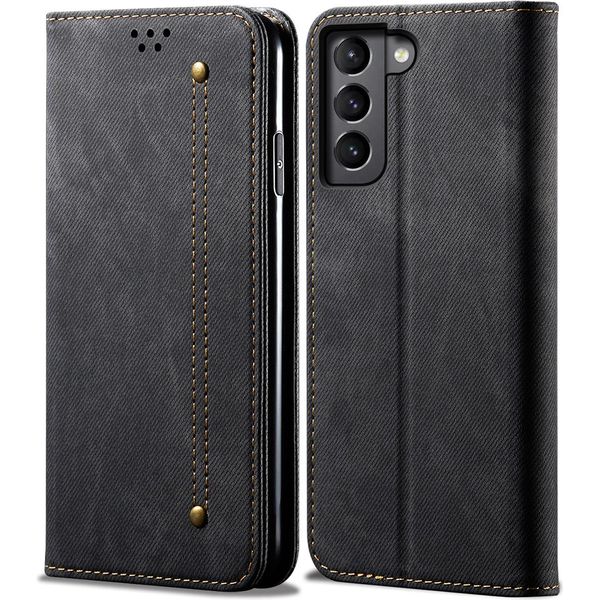 Custodia Galaxy S22 5G, Custodia A Portafoglio In Pelle Con Chiusura Magnetica E Supporto Per Samsung Galaxy S22 5G Nero-image