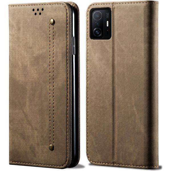 Xiaomi Mi 11T Case, Custodia A Portafoglio In Pelle Con Chiusura Magnetica E Supporto Per Xiaomi Mi 11T / Mi 11T Pro Khaki-image