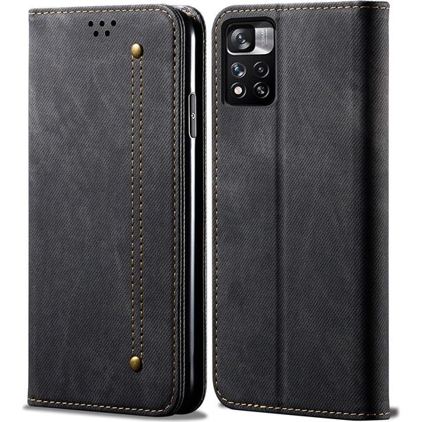 Custodia Redmi Note 11 Pro, Custodia Protettiva In Pelle A Portafoglio Flip Bookstyle Con Supporto Per Xiaomi Redmi Note 11 Pro / Note 11 Pro+ Nero-image
