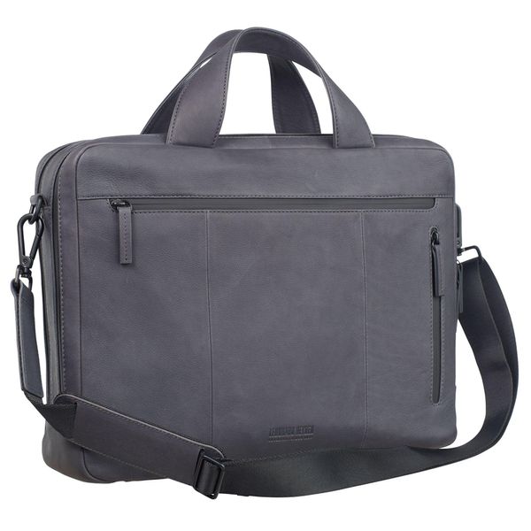 Leonhard Heyden Cartella Laptop Bag Con Scomparto Per Laptop Den Haag Briefbag 2 Compartment Grey Grigio-image