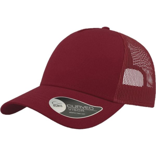 Atlantis Rapper Cappellino Trucker A 5 Pannelli AB206 (Taglia Unica) (Rosso Borgogna)-image