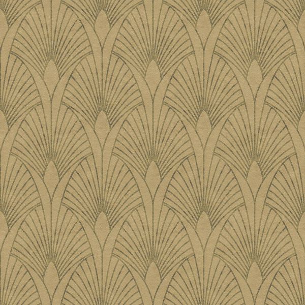 Carta Da Parati In Lana Ornamentale Profhome 374272-GU Leggermente Goffrata Opaca Beige Dorato Marrone 5,33 M2-image