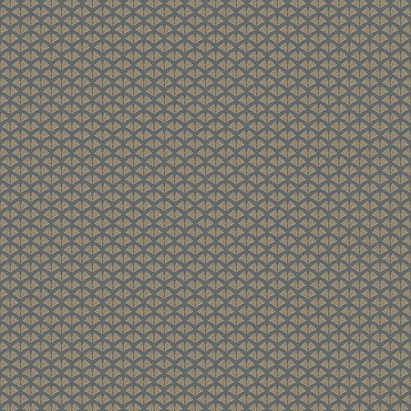 Carta Da Parati In Lana Ornamentale Profhome 379583-GU Liscia Lucida Grigio Oro Nero 5,33 M2-image