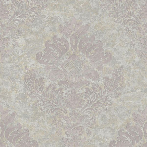 Carta Da Parati In Lana Profhome 379014-GU Leggermente Goffrata Opaca Bianco Rosa Grigio 5,33 M2-image