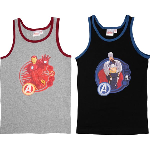 Canottiera Marvel Per Bambini - Confezione Da 2 Canottiere In Cotone Intimo 122/128-image