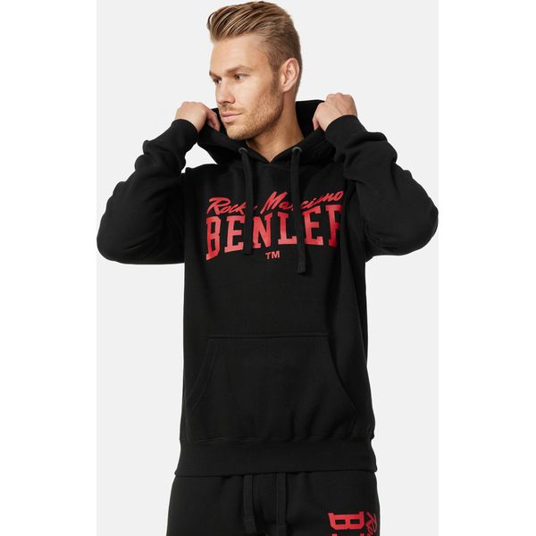 Felpa Con Cappuccio Uomo Regular Fit Stronghurst Nero/Rosso 3XL Benlee-image