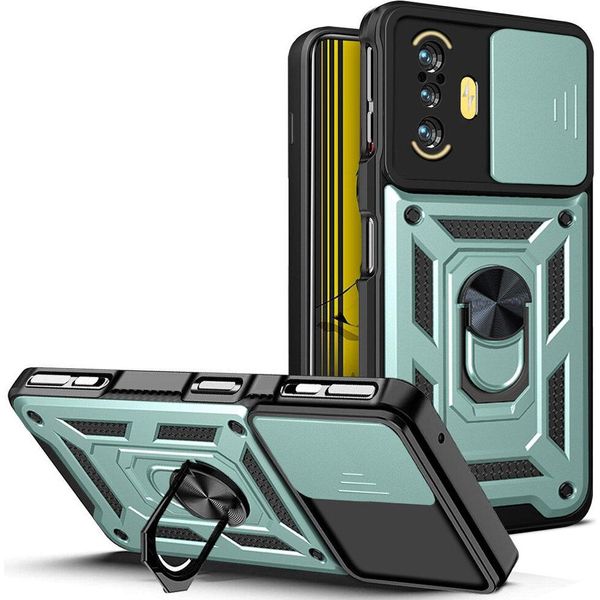 Custodia Redmi K40 Gaming Con Anello, Supporto, Protezione Della Fotocamera, Paraurti In Tpu, Custodia In Silicone Per Xiaomi Redmi K40 Gaming Verde-image
