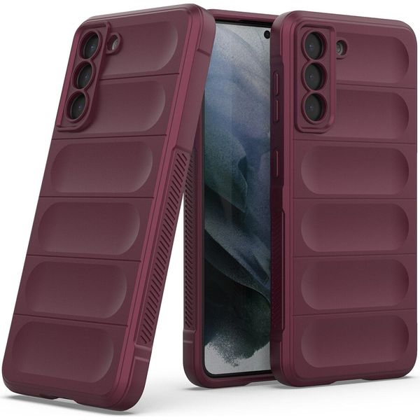 Custodia Samsung S21 5G, Custodia Protettiva In Silicone Tpu Morbido Antiurto Per Samsung Galaxy S21 5G Borgogna-image