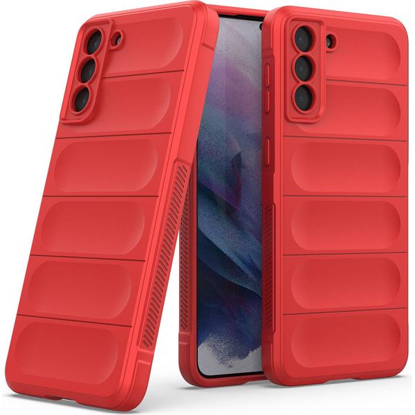 Custodia Samsung S21+ 5G, Custodia Protettiva In Silicone Tpu Morbido Antiurto Per Samsung Galaxy S21 Plus 5G Rosso-image