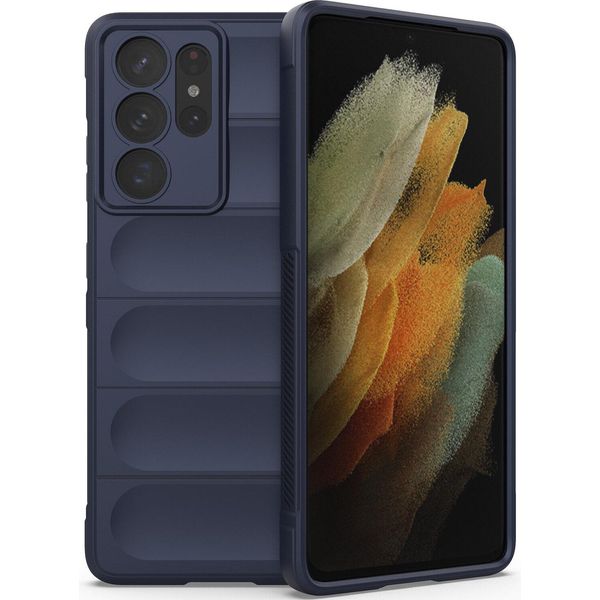 Samsung S21 Ultra 5G Custodia, Custodia Protettiva In Silicone Tpu Morbido Antiurto Per Samsung Galaxy S21 Ultra 5G Blu Scuro-image