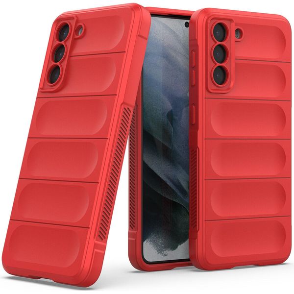 Custodia Samsung S21 5G, Custodia Protettiva In Silicone Tpu Morbido Antiurto Per Samsung Galaxy S21 5G Rosso-image
