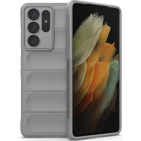 Custodia Samsung S21 Ultra 5G, Custodia Protettiva In Silicone Tpu Morbido Antiurto Per Samsung Galaxy S21 Ultra 5G Grigio-image