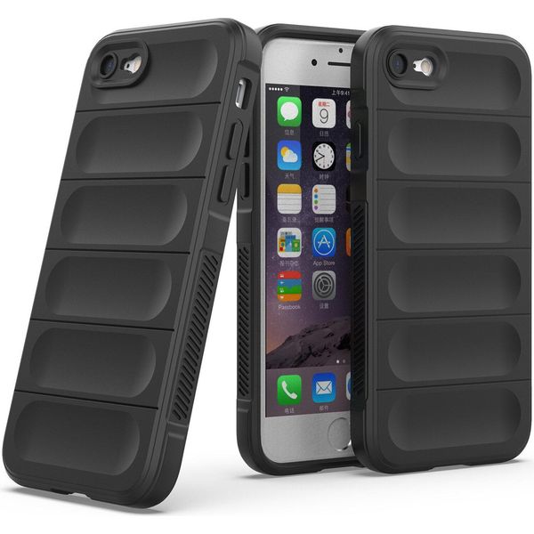 Custodia Iphone Se 2022, Custodia Protettiva In Silicone Tpu Morbido Antiurto Per Iphone Se 2022/SE 2020/8/7 Nero-image