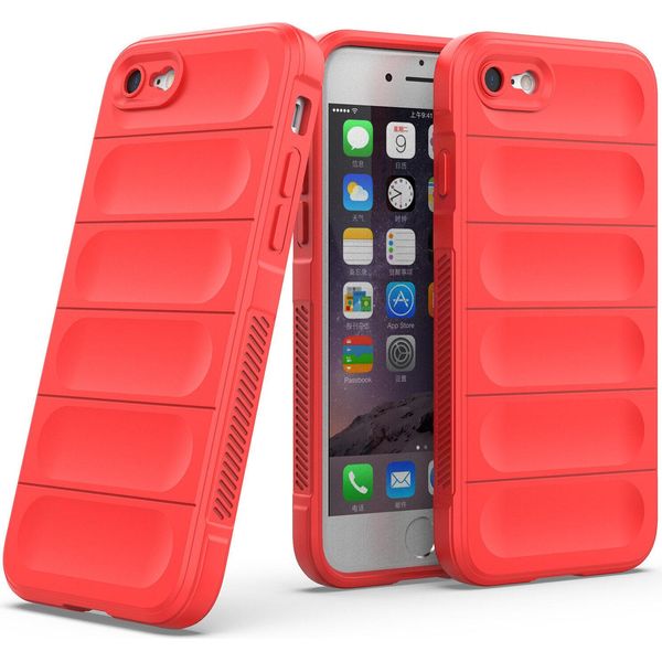 Custodia Iphone Se 2022, Custodia Protettiva In Silicone Tpu Morbido Antiurto Per Iphone Se 2022/SE 2020/8/7 Rosso-image